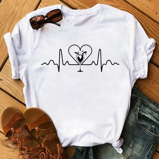 Round Neck Loose Fit Cropped T-shirt - GlamzLife