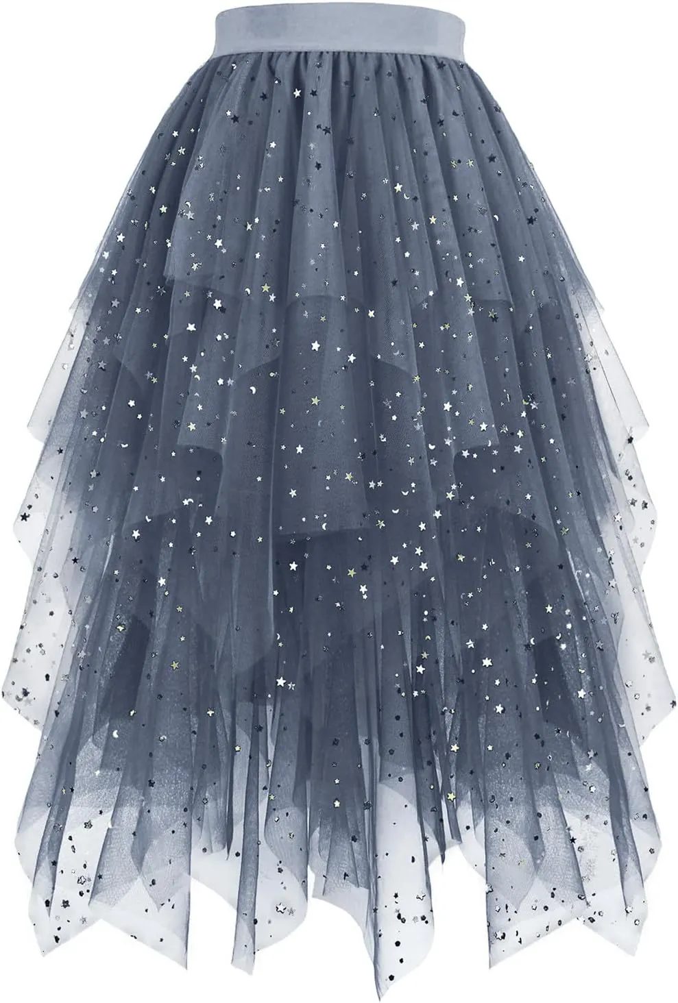 Sequin Skirts for Women Tulle Maxi Skirt Sparkly Tutu Skirt A Line Layered Midi Skirt Elegant Evening Party Skirt