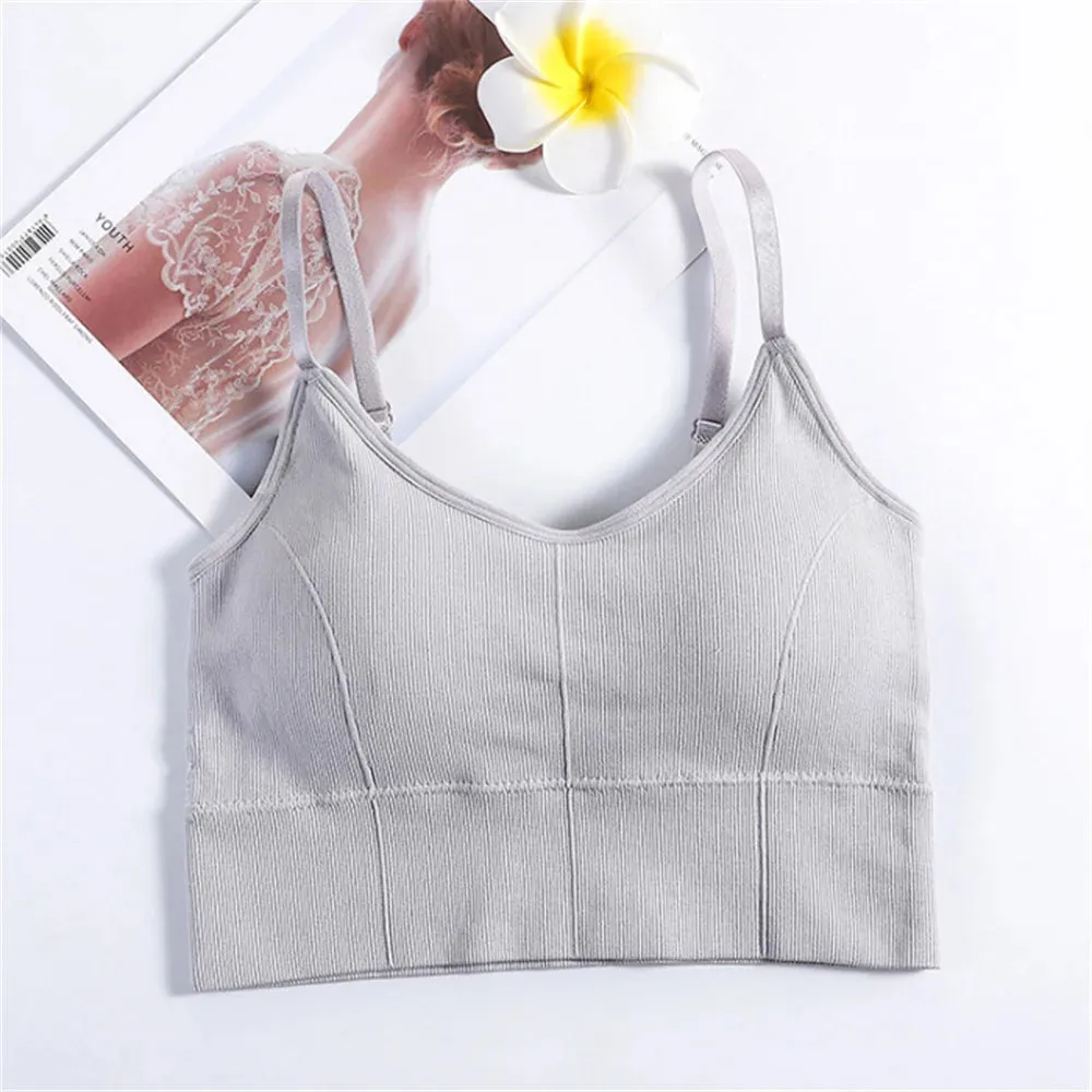 Sexy Wireless Bralette Seamless Women Bra Padded Sleep Tops V-Shaped Back Sports Tube Top Breathable Crop Lingerie Underwear