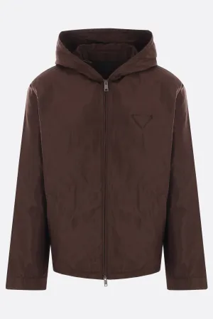 Silk Faille Hooded Windbreaker