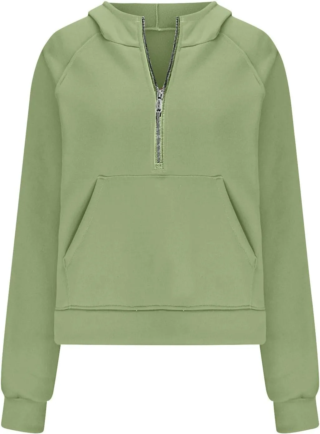 SMIDOW Womens Half Zip Cropped Hoodies Oversized Fleece Quarter Zip Pullover Tops Fall Winter Clothes 2023 Outfits Sweatshirt
