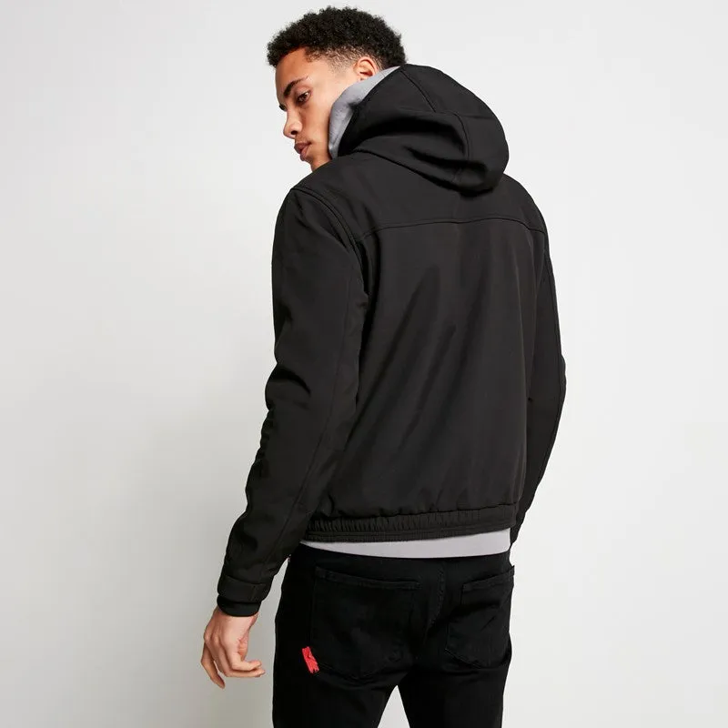 Soft Shell Over The Head Jacket - Black