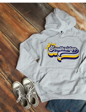 Southridge Retro navy and gold hoodie