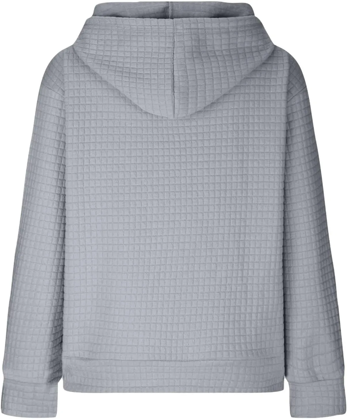 Stessotudo Womens Waffle Knit Hoodies Casual Long Sleeve Cute Football Print Sweatshirts Drawstring Trendy Pullover Tops 2023