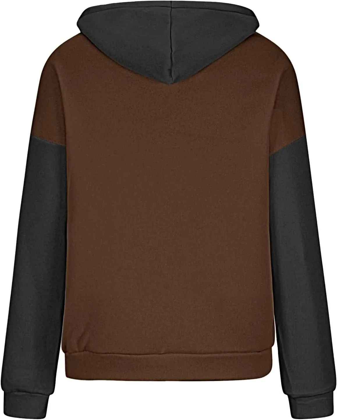 Sweatshirts for Women Oversized Drawstring Color Block Hoodies Spring Trendy Long Sleeve Pullover Tops with Pocket