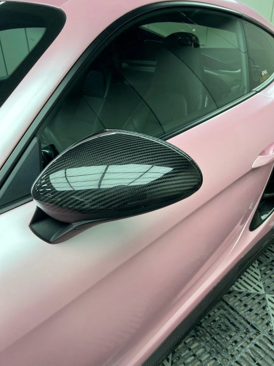 TAKD Carbon Side Skirts for Porsche 718 Cayman / Boxster / GTS / GT4 / Spyder Carbon Fiber