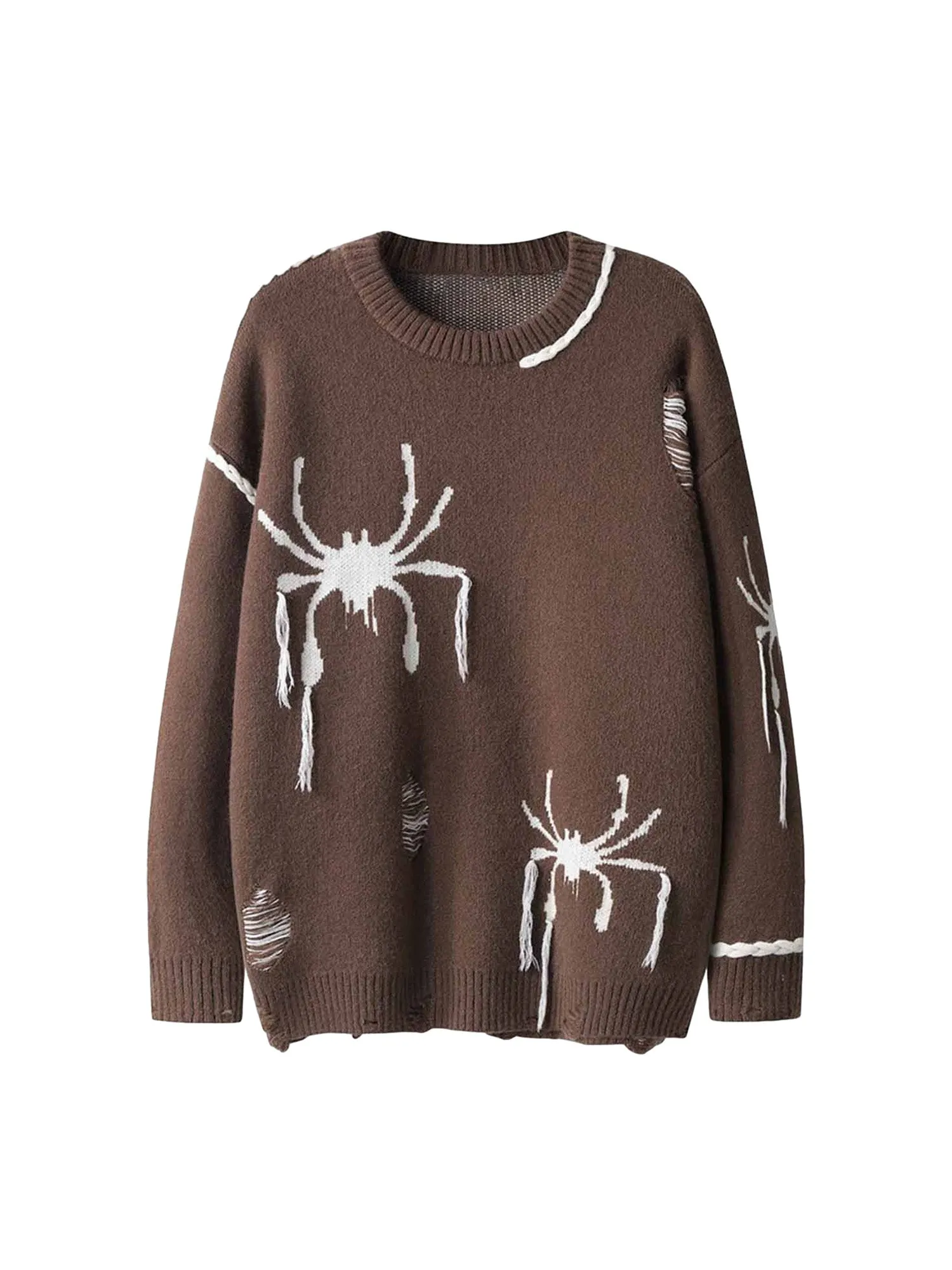 Thesupermade Spider Crew Loose Neck Sweater