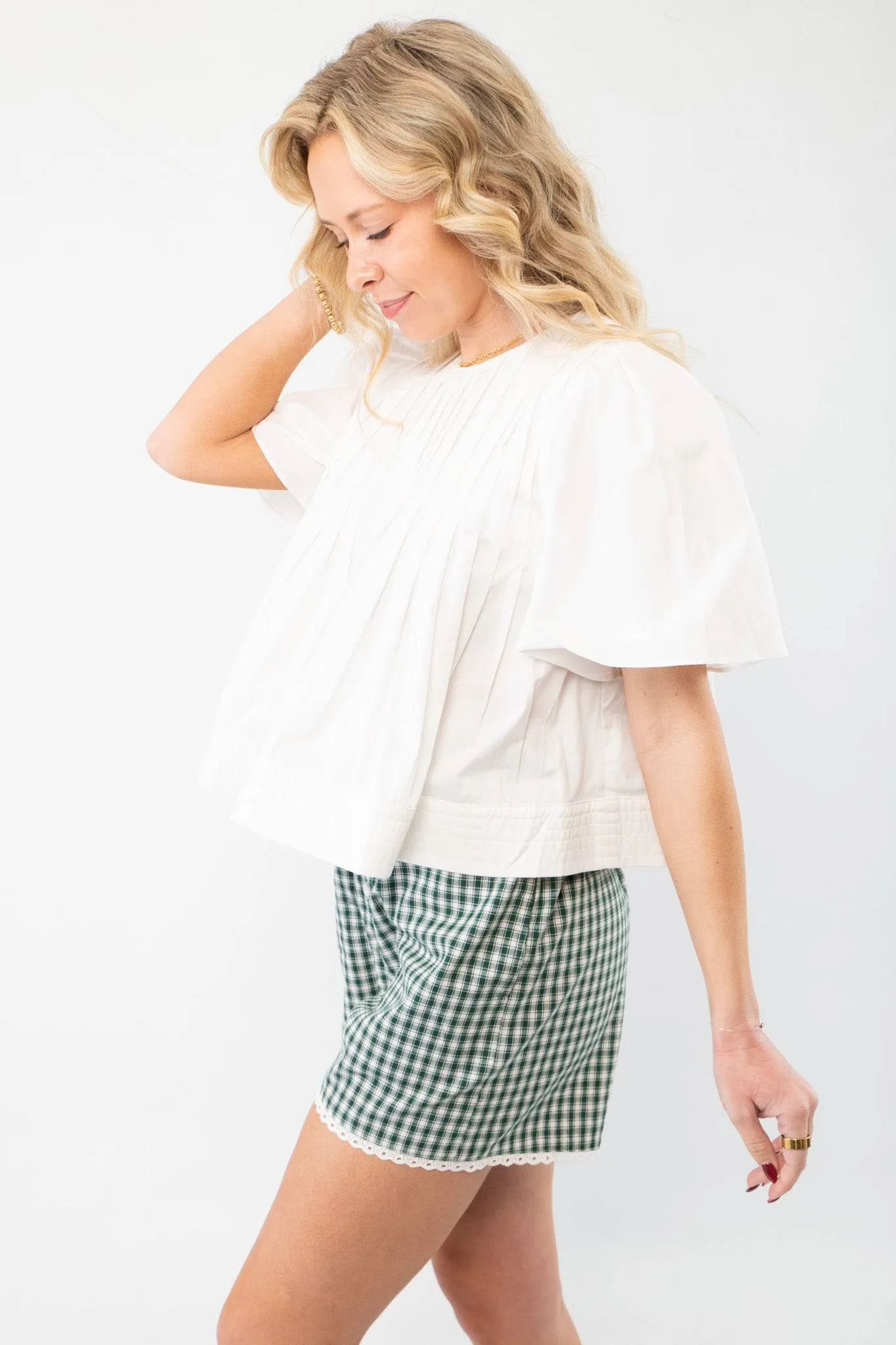 This Moment Ivory Pleated Blouse