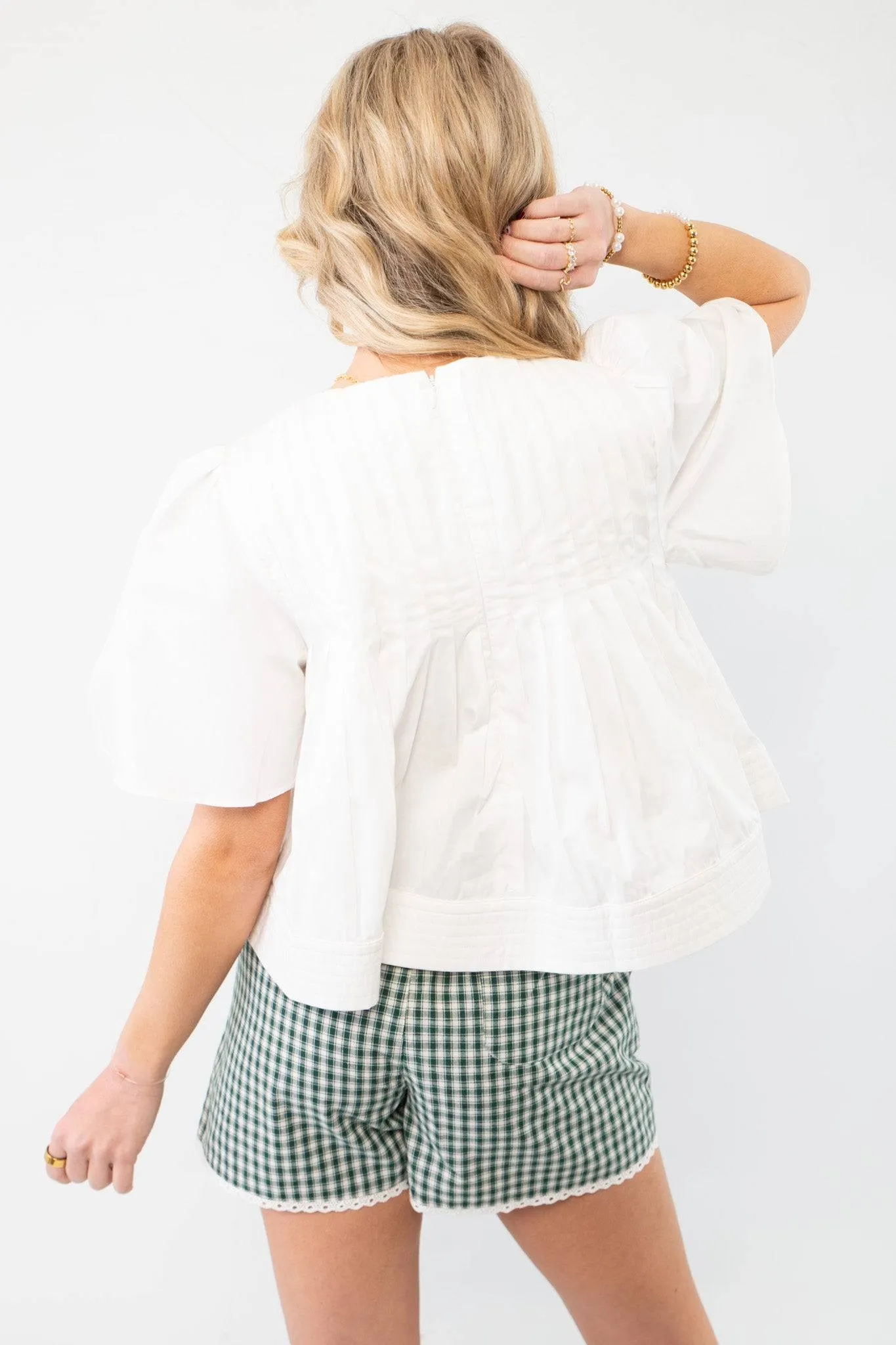 This Moment Ivory Pleated Blouse