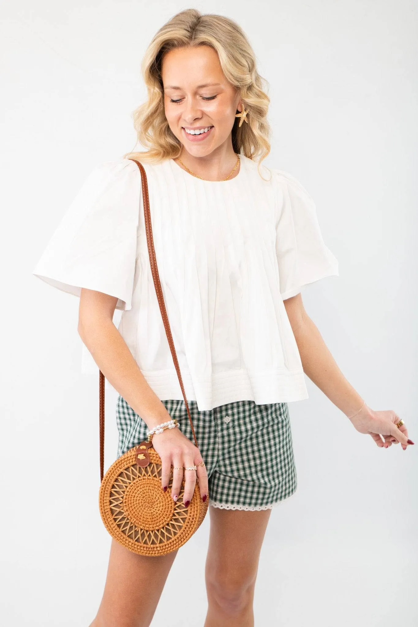 This Moment Ivory Pleated Blouse
