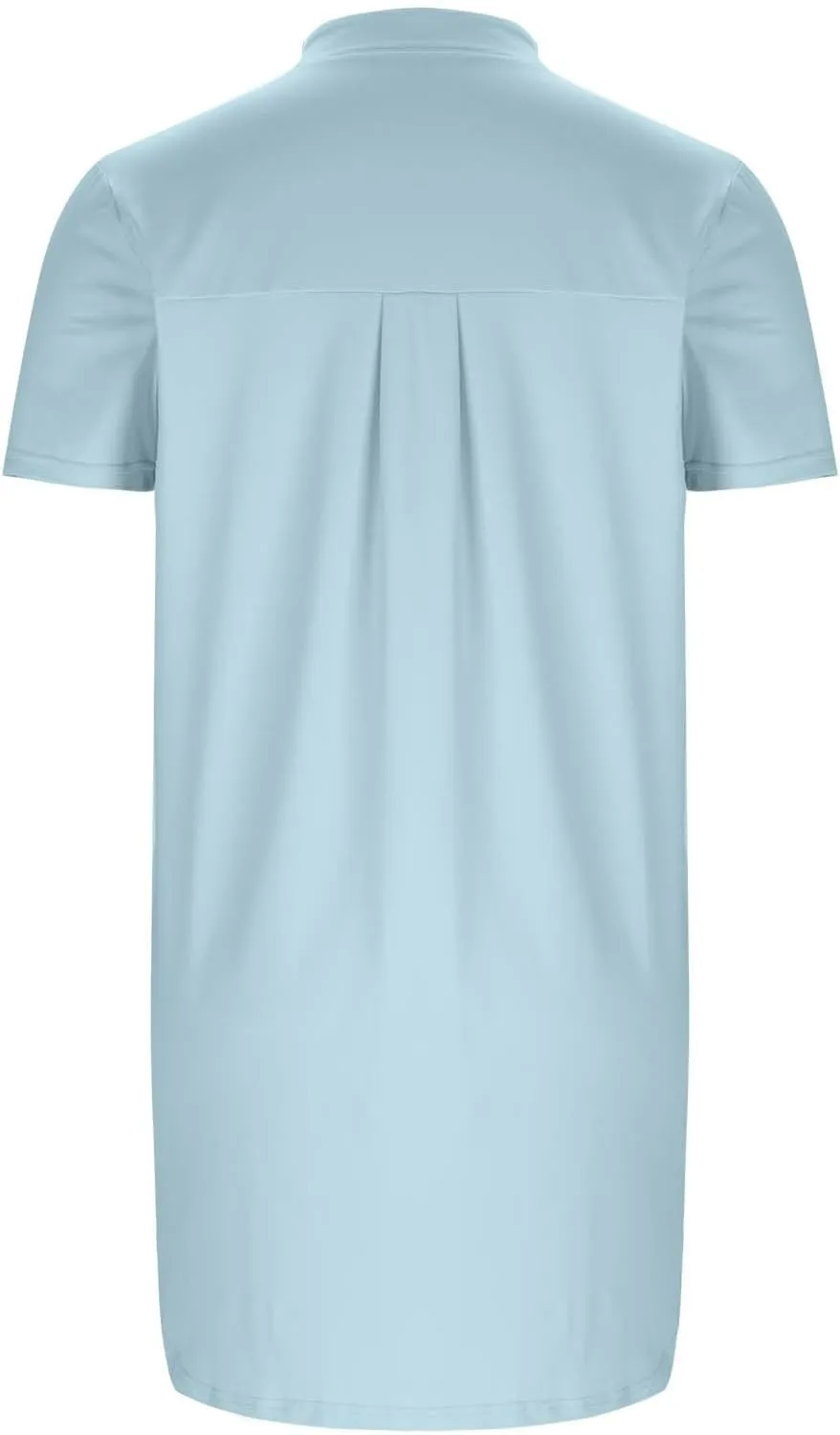 Tunic Dress for Women Button Down V Neck Short Sleeve Dresses Lounge Classic Pure T-Shirts Dress Outfits