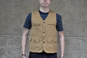 Warehouse Co Lightweight Selvage Dobby Fishing Vest (Brown)