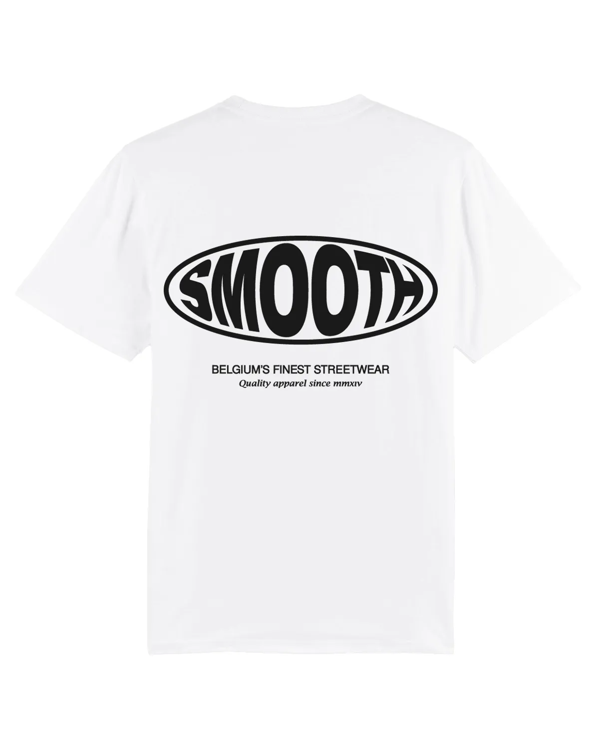 White T / Oval Black Front Back men