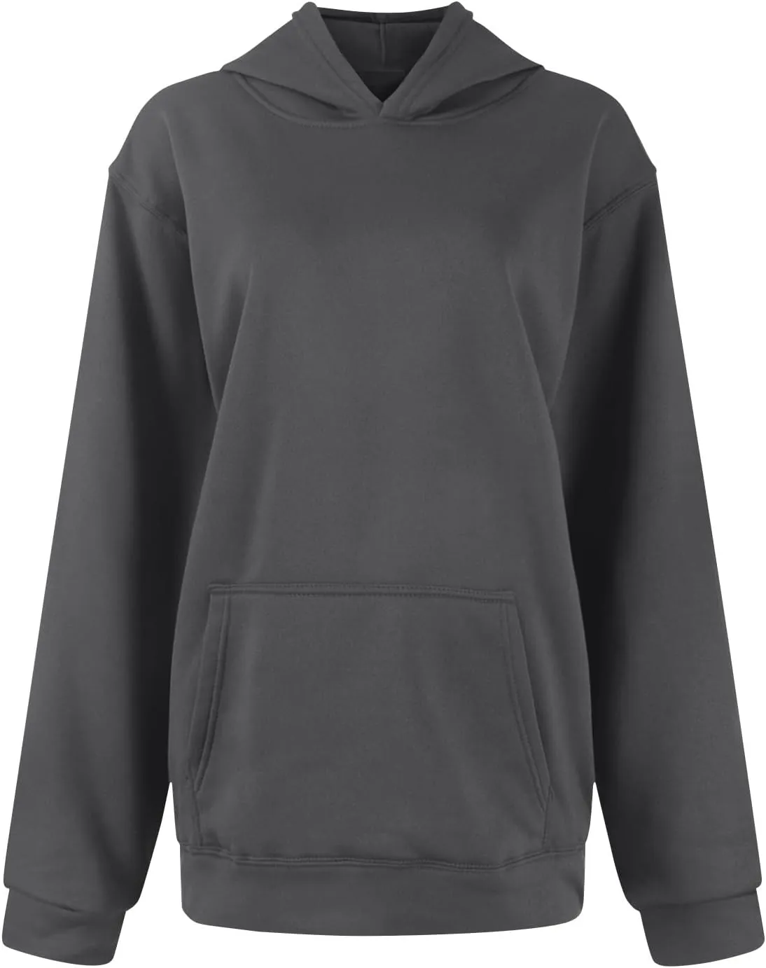 Women Oversized Hoodie Fleece Y2K Hoodie with Kangaroo Pockets Casual Fall Sweatshirts Long Sleeve Preppy Sweatshirt