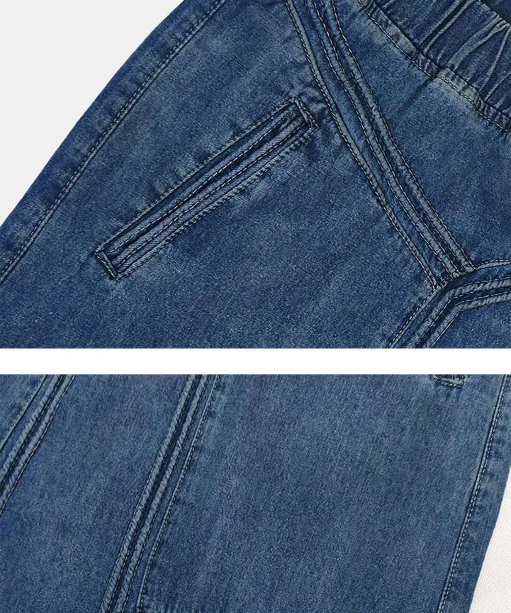 Women' s Vintage High Waisted Jean Maxi Skirts Y2k Gyaru Loose Denim Skirts Summer Trendy Dark Academia Clothes