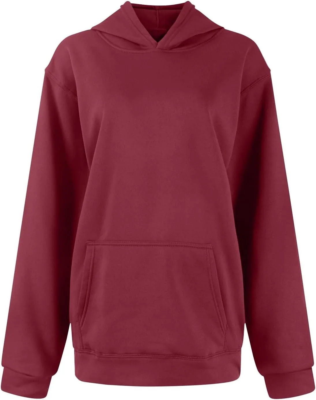 Women'S Fashion Hoodies & Sweatshirts 2024 Fall Drop Shoulder Pullover Sweaters Long Sleeve Tops With Pocket