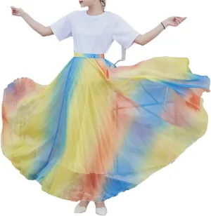 Women's High Waist Boho Floral Maxi Skirt Casual Flowy Swing Pleated A Line Beach Long Skirts