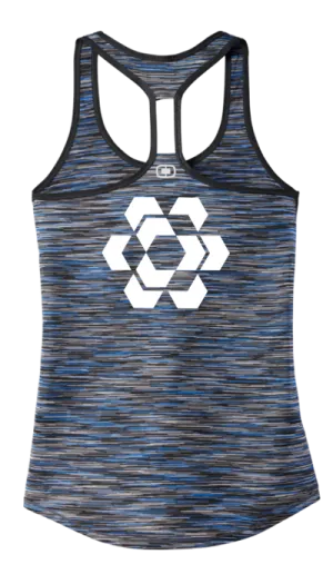 Women's Reflective Tank Top - Fractured Hexagon