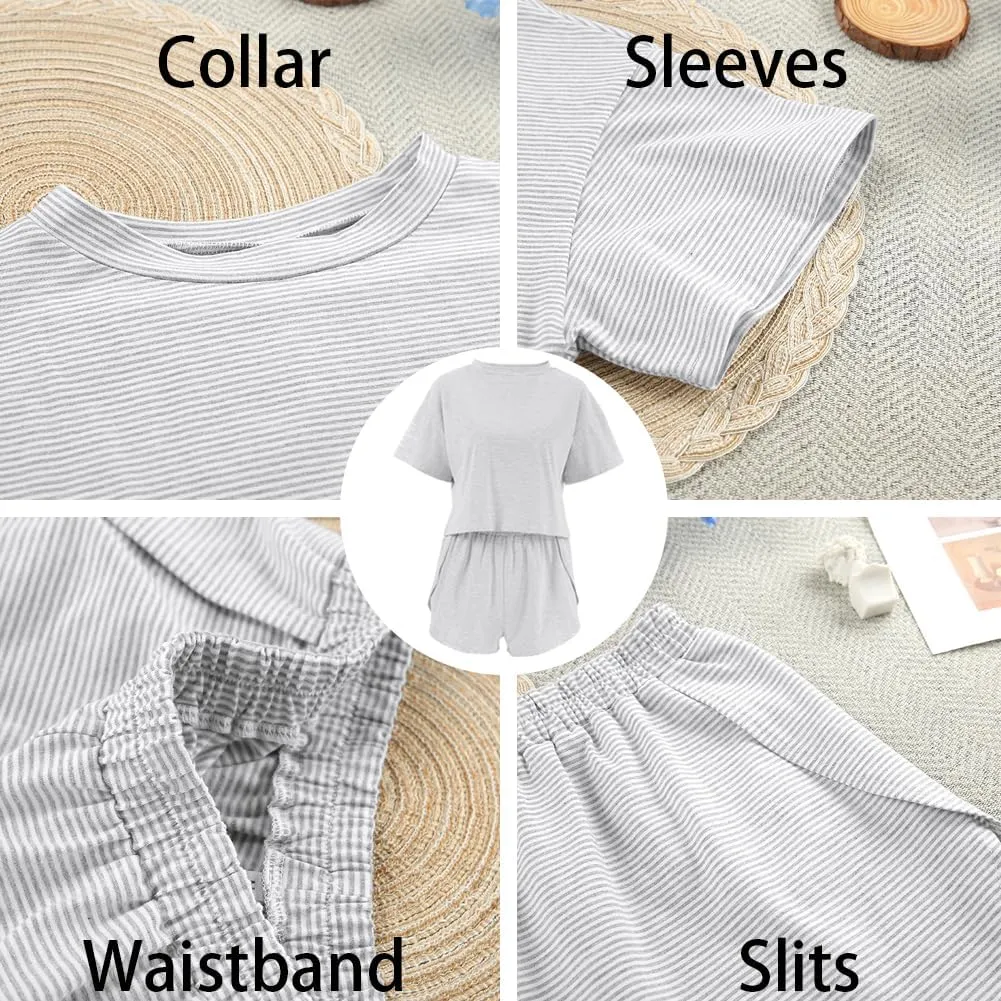 Women's Split Short Pajama Set, Sereluxe Pajama Set, Wrap Split Shorts, Comfortable Casual Loose Fit