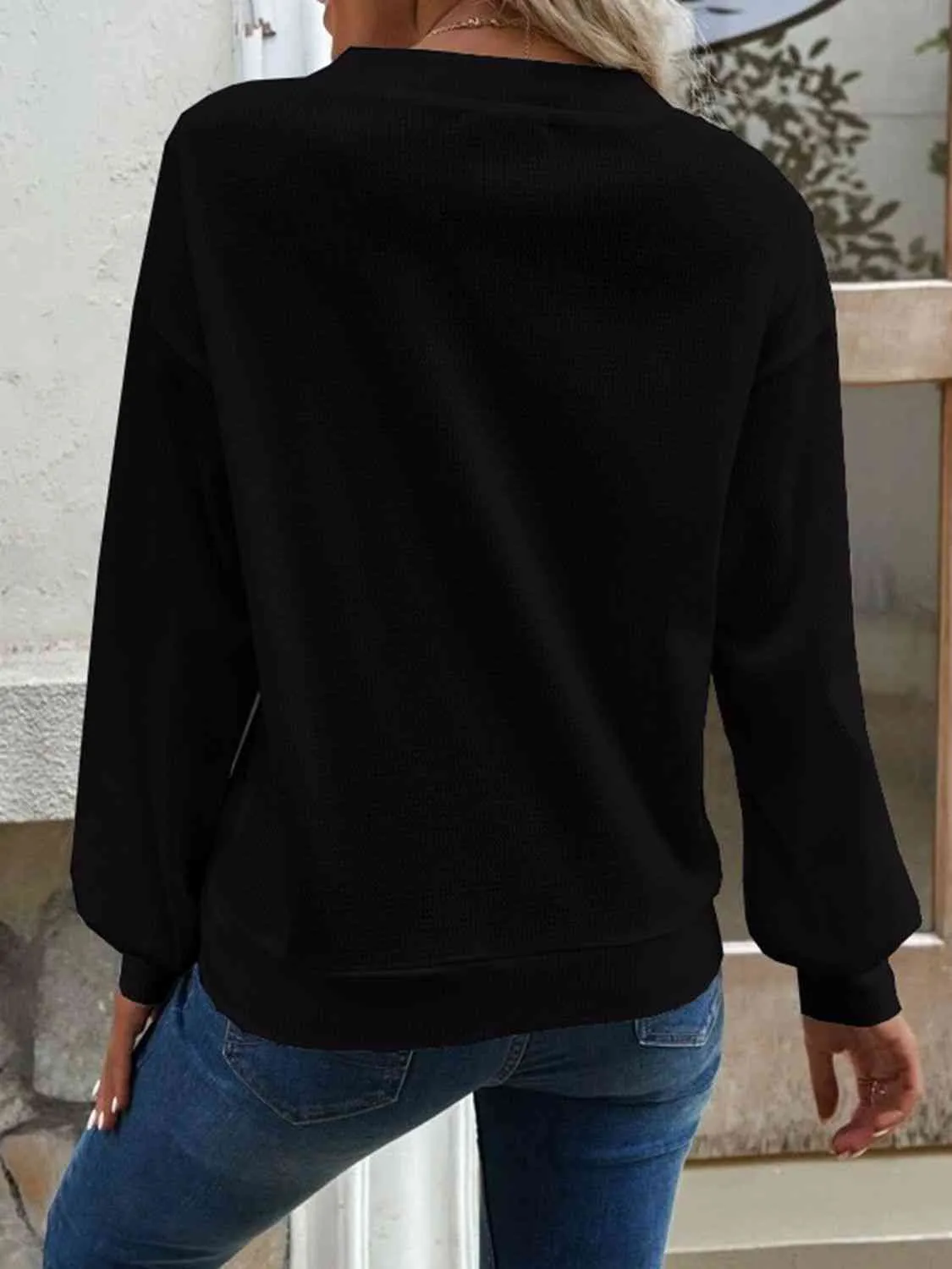 Women's V-Neck Cold Shoulder Blouse