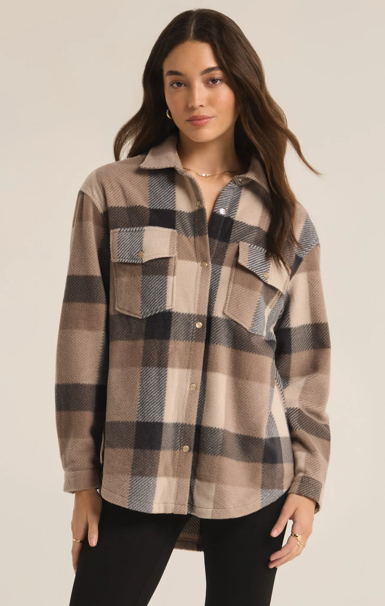 Z Supply Hiker Two Tone Fleece Jacket