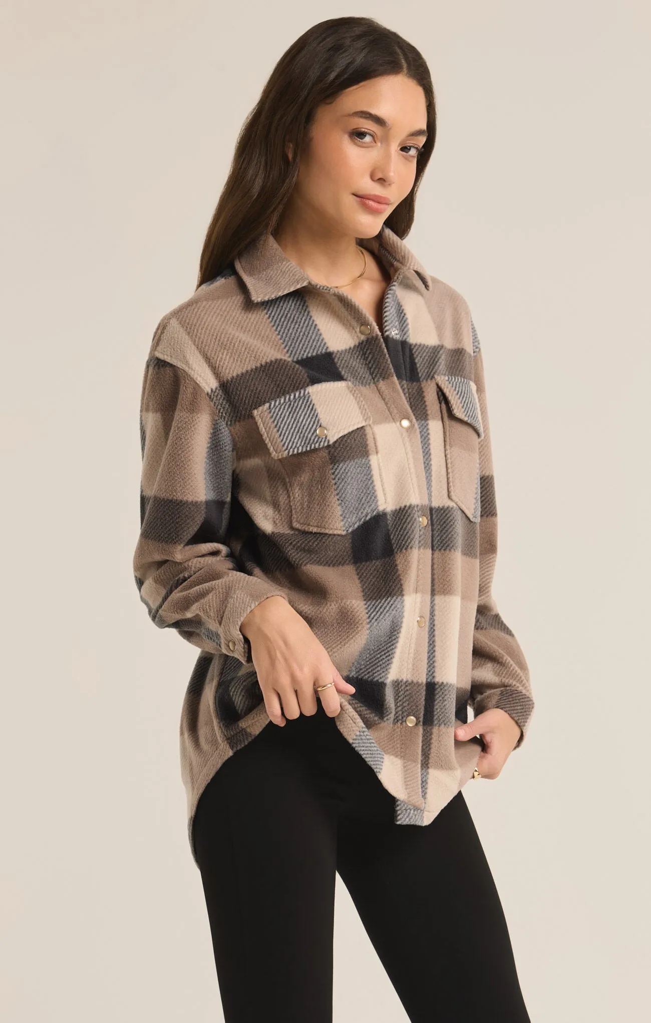 Z Supply Hiker Two Tone Fleece Jacket