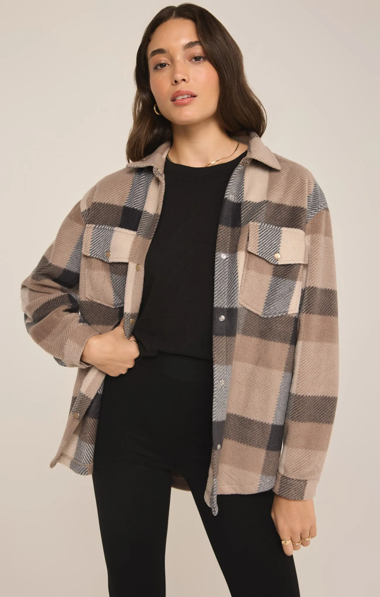 Z Supply Hiker Two Tone Fleece Jacket