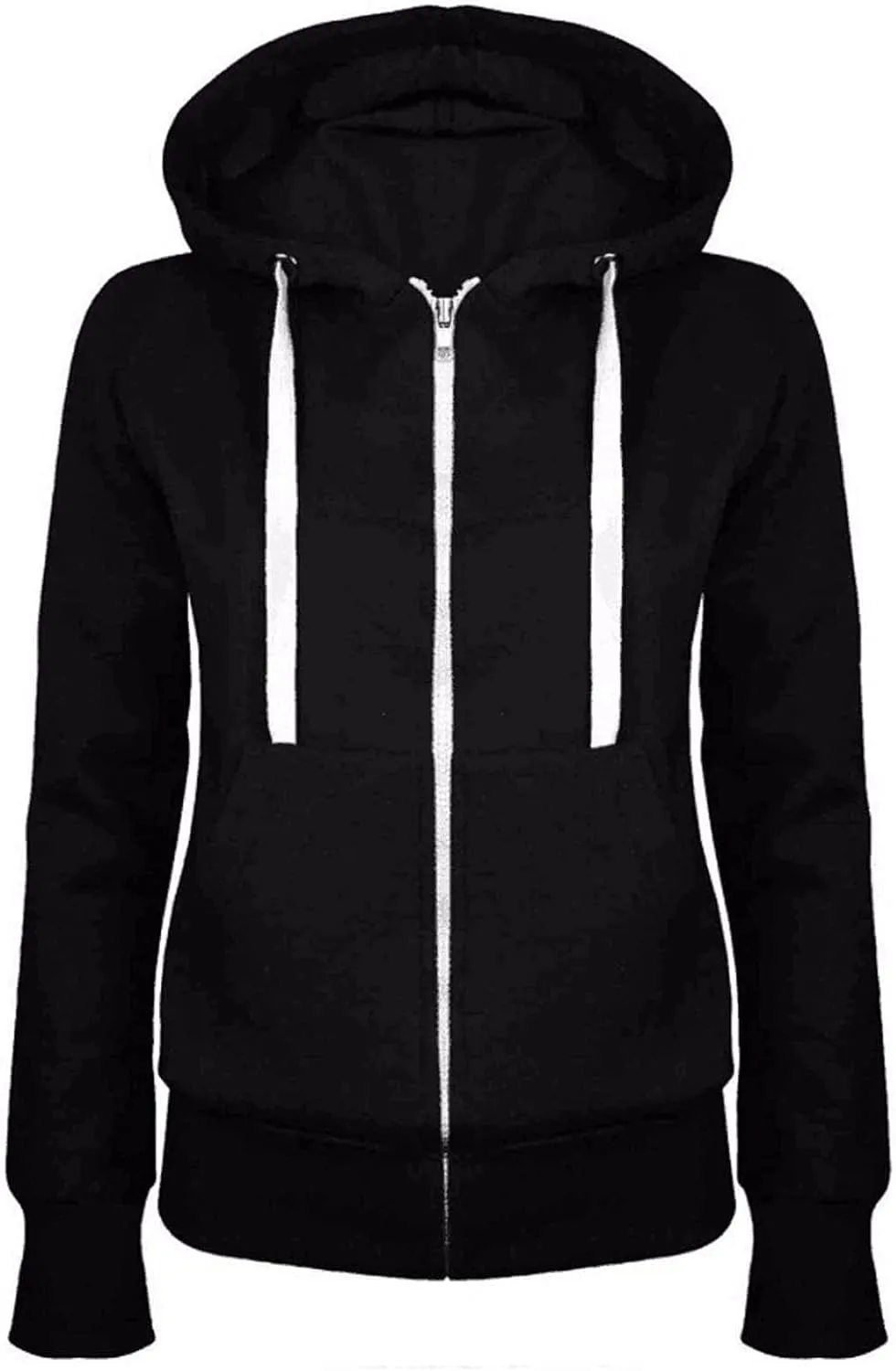 Zip Up Hoodies for Women 2024 Oversized Casual Fall Sweatshirts Fleece Long Sleeve Hooded Pullover with Pockets